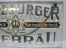 Load image into Gallery viewer, WURZBURGER HOFBRAU Antique Reverse on Glass Beer Sign A LUCHOW NY SOLE IMPORTER
