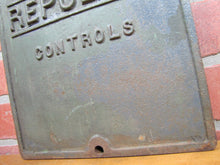 Load image into Gallery viewer, REPUBLIC INSTRUMENTS CONTROLS Old Cast Iron Panel Cover Plaque Sign Industrial

