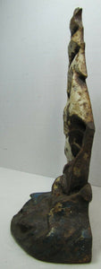 Antique Cast Iron Ship in Waves Doorstop fabulous dimensional ornate orig paint