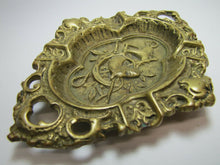 Load image into Gallery viewer, Old Horse Horseshoe Saddle Riding Crop Tray Cigar Ashtray Thick Bronze Brass
