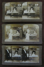Load image into Gallery viewer, Antique RISQUE Stereoscope Cards 1901 Griffith &amp; Griffith Philadelphia 14 cards
