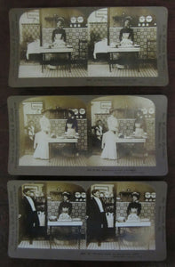 Antique RISQUE Stereoscope Cards 1901 Griffith & Griffith Philadelphia 14 cards