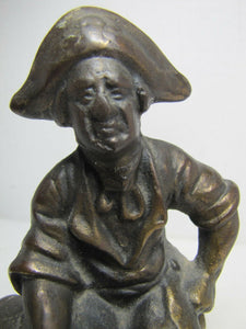 Old Cast Iron Pirate Treasure Chest Doorstop Bookend Decorative Art Statue