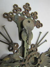 Load image into Gallery viewer, FOR HEAVENS SAKE Folk Art Key Crucifix Cross Nails Keys Ornate Artwork
