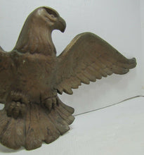 Load image into Gallery viewer, Antique American Eagle Figural Wall Art Statue bronze brass ornate detailing
