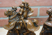 Load image into Gallery viewer, Antique Knights in Shining Armour Bookends Decorative Art Statues Pompeian Armor
