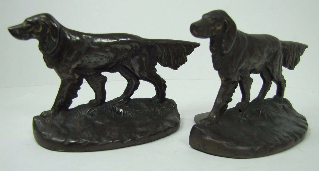 1920s GREENBLATT STUDIOS POINTER DOGS Bookends Decorative Art Statues Boston Ma