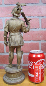 Antique GLADIATOR WARRIOR Decorative Art Statue DRAGON MONSTER Helmet Sword