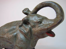 Load image into Gallery viewer, Antique Cast Iron Elephant Doorstop orig old paint 1920-30s era full figural art
