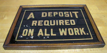 Load image into Gallery viewer, A DEPOSIT REQUIRED ON ALL WORK Original Old Reverse on Glass Wooden Framed Sign
