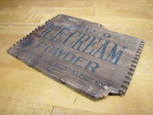 Load image into Gallery viewer, JELL-O ICE CREAM Old Wood Crate Box Panel Advertising Sign Genesee Food Leroy NY
