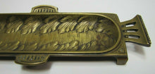Load image into Gallery viewer, Antique Decorative Arts Brass Tray Leaves Ornate Card Tip Trinket Pen Rest
