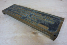 Load image into Gallery viewer, HERMAN SCHWABE SHOE &amp; LEATHER MACHINERY NEW YORK Old Thick Brass Nameplate Sign
