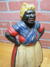 Load image into Gallery viewer, 1920s Chef Woman Hands Hips Cast Iron Doorstop Littco Littlestown Pa Americana
