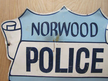 Load image into Gallery viewer, Old Retired Norwood Police N.J. Sign badge design thin metal New Jersey P.D. adv
