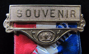 Old FIREMEN'S TOURNAMENT Medallion Annual Souvenir Badge Ribbon