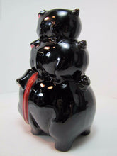 Load image into Gallery viewer, Old HERSHEY PARK Souvenir PIGGY BANK Three Little Pigs Pottery Mid Century
