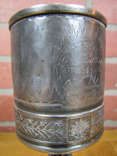 Load image into Gallery viewer, 1886 NRC NEWPORT RIFLE CLUB Award Trophy Silver Plate Goblet Mountain Scene

