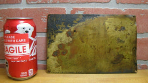 PENNA ORDER PROHIBITING CONVERSATION TROLLEY BUS STREET RAILWAY Old Brass Sign