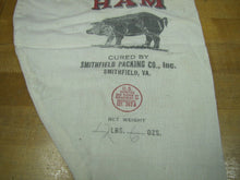 Load image into Gallery viewer, Old LUTER&#39;S Genuine Smithfield Pepper Coated HAM Cloth Sack Bag Va Pig Hog Bbq
