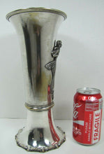 Load image into Gallery viewer, Art Nouveau Vase Lovely Maiden Long Flowing Hair Silver Plate Decorative Arts
