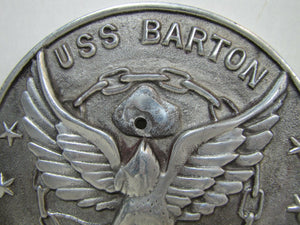 USS BARTON DD-722 Navy Ship Plaque Sumner-class Destroyer WW2 Naval Sign