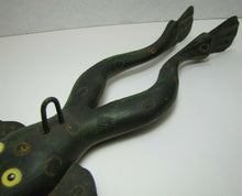 Load image into Gallery viewer, Folk Art FROG Ice Fishing Decoy RAF Robert Allen Francis Adirondacks NY 1950s
