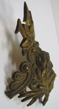 Load image into Gallery viewer, POSEIDON TRIDENT Antique 19c Brass Decorative Art Architectural Hardware Element
