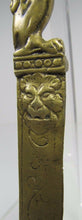 Load image into Gallery viewer, Old Brass Dragon Winged Serpent Figural Letter Opener Page Turner Lions Head
