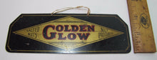 Load image into Gallery viewer, Antique GOLDEN GLOW Salted Nuts Nut Products Advertising Sign small tin peanuts
