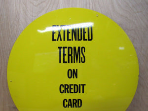 EXTENDED TERMS ON CREDIT CARD TIRE Ad Insert Gas Station Repair Shop