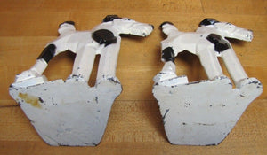 SPENCER FOUNDRY Art Deco Stylized Decorative Arts Dog Bookends Geometric Cubist