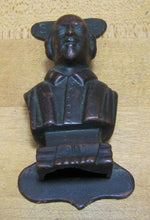 Load image into Gallery viewer, Stratford William Shakespeare Bust Old Bronze Brass Small Interior Door Knocker
