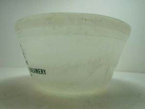 HULL ICE CREAM FARMERS COOP CREAMERY Old Ad Bowl IOWA F Mark Heat Proof USA
