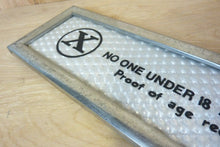Load image into Gallery viewer, X NO ONE UNDER 18 ADMITTED Original 1960/70s Movie Theater Holographic Ad Sign
