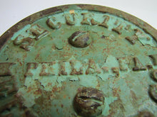 Load image into Gallery viewer, Old Security Elevator Co Phila Pa Cast Iron Plaque Sign Embossed Advertising
