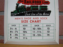 Load image into Gallery viewer, RAILROAD LINE Sock Line of the Nation Men&#39;s Shoe&amp;Sock Old Sign Permanent Reading
