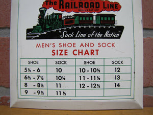 RAILROAD LINE Sock Line of the Nation Men's Shoe&Sock Old Sign Permanent Reading