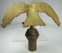 Load image into Gallery viewer, Antique Bronze EAGLE Finial Gold Gilt Decorative Architectural Hardware Element
