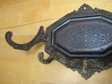 Load image into Gallery viewer, Antique 19c Decorative Arts Wall Bracket Hanger Hook Cast Iron Ornate Hardware
