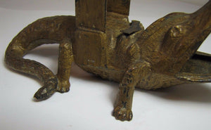 ALLIGATOR ST PETERSBURG Old Fla Souvenir Ash Tray Cigar Rest Matchbook Holder
