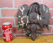 Load image into Gallery viewer, Antique Cast Iron EAGLE Wall Mount Decorative Art Plaque Universal Co Pat Pend
