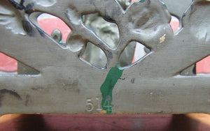 OWL JUDD Co Antique Letter Holder Rack Cast Iron Old Multi Color Painted Finish