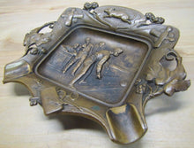 Load image into Gallery viewer, Antique Bronze Saloon Bowling Cigar Ashtray Rat Pins Ball Tankard ornate tray

