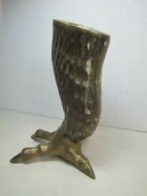 Load image into Gallery viewer, Vtg Brass Clawed Chicken Foot Candlestick unique finely detailed candle holder
