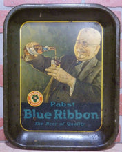 Load image into Gallery viewer, Antique PABST BLUE RIBBON The Beer of Quality Tray Amer Can Co Chicago litho USA
