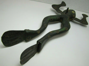 Folk Art FROG Ice Fishing Decoy RAF Robert Allen Francis Adirondacks NY 1950s