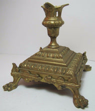 Load image into Gallery viewer, VICTORIAN CANDLESTICK Claw Foot Brass Bronze Gold Decorative Arts Candle Holder

