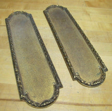 Load image into Gallery viewer, TROLLOPE LONDON 19c Bronze Gold Gilt Door Push Pair Ornate Hardware Doorpush
