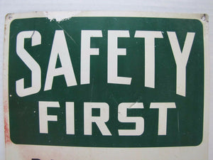 Old Industrial Factory 'Safety First' Radial Saw Guard Sign ready made sign NY